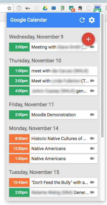 google-calendar-extension