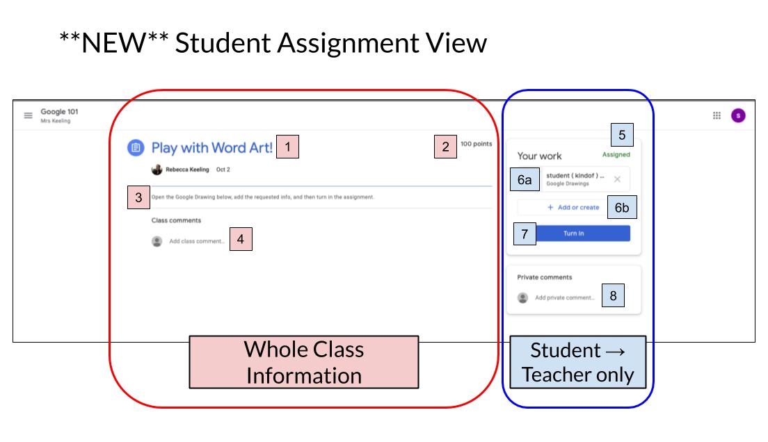 Google Classroom 2019 Update - Student Assignment view