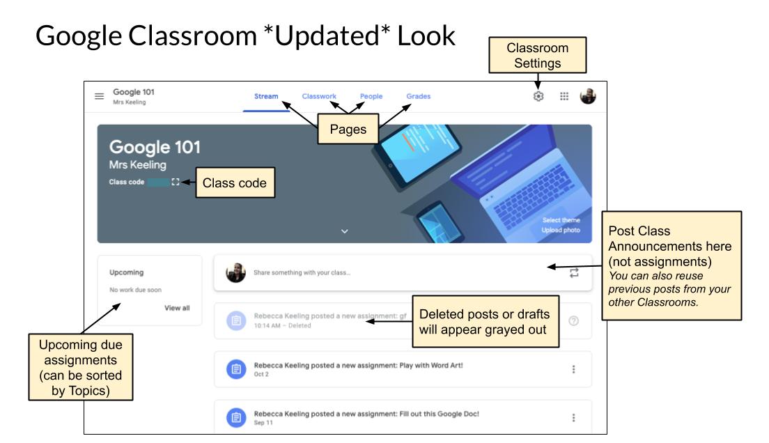 Google Workspace Updates: Visit a class using new option in Google