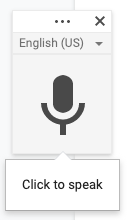 Microphone icon for Google Voice Typing