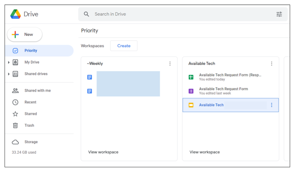 Graphic showing "Priority" with some of the files/folder names covered (for privacy)