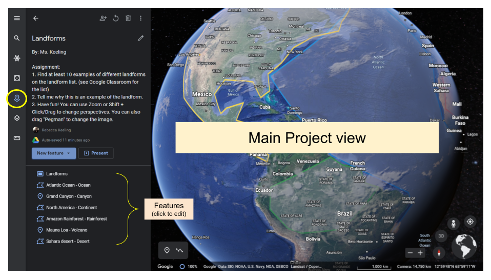 Google Projects main project view